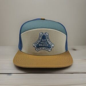 Six Mile Bridge Brewery STL Five Panel Hat NWOT Blue Green Brown